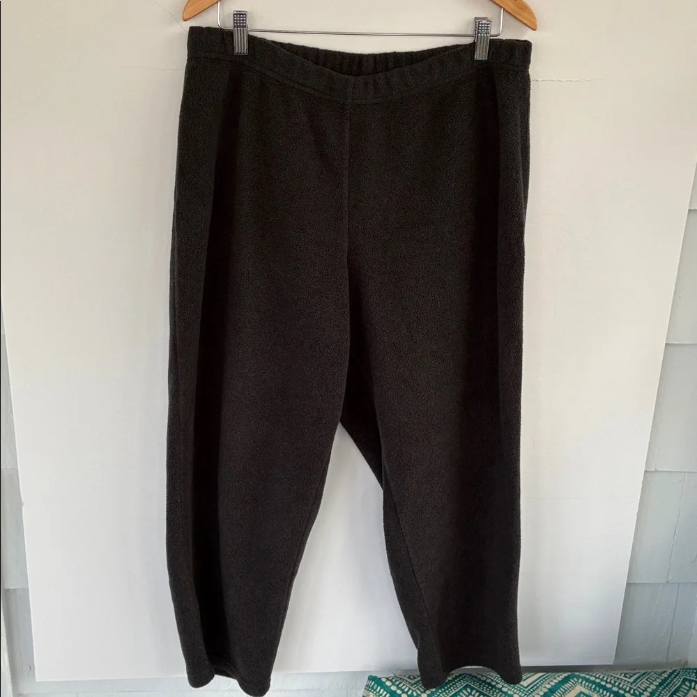Talbots Women's Polartec Charcoal Gray Relaxed Fleece Pants 2X Petite